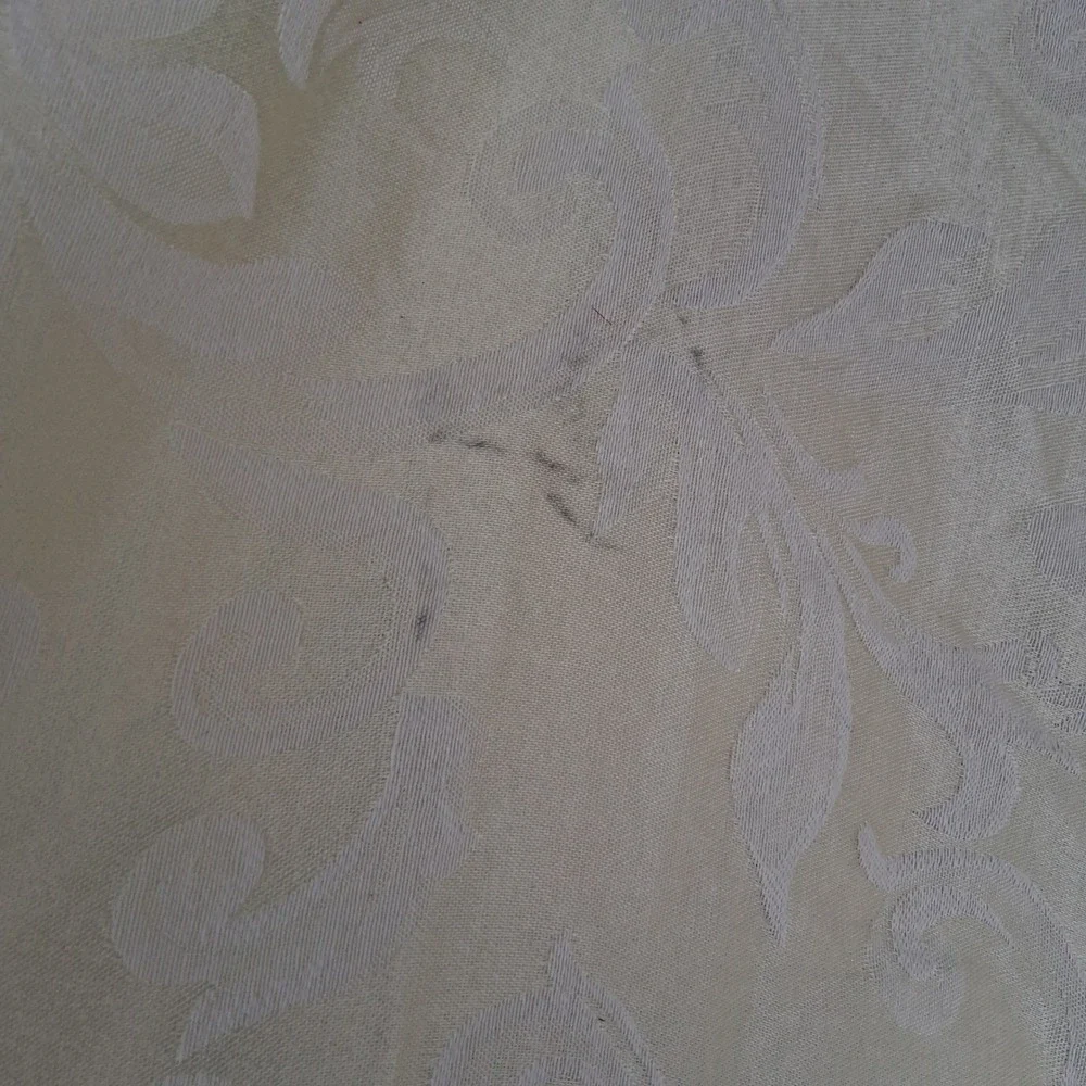 Vintage 90s Y2k Christmas Tablecloth Damask Cardinal Poinsettia 60x84